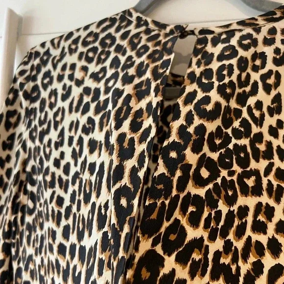 EQUIPMENT FEMME NEW Aubrey Leopard Print Silk Shift Dress XS - Picture 12 of 13